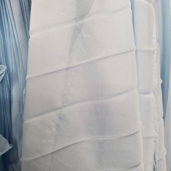 Ieena for Mac Duggal 49533 Ice Blue Pleated Sleeveless Chiffon Gown Size 4 New - Picture 10 of 12